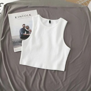 Top Corto de Verano para Mujer, Estilo Europeo Americano, Vintage, de Cintura Alta, Ajustado y Estilizador - Product Image 5