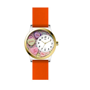 Montre ronde pour femme avec bracelet en silicone et cadran en forme de cœur, idéale pour les fêtes, les rendez-vous et les cadeaux. - Product Image 4
