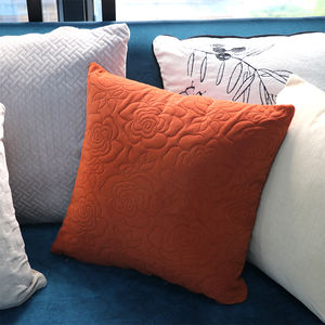 S16F60定制图案沙发天鹅绒超声波绗缝针织丝绒面料圆点垫和枕头 - Product Image 3