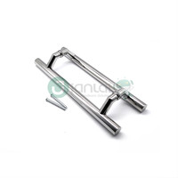 Poignée de porte sur mesure en Chine avec barre ronde en acier inoxydable 304 pour systèmes d'entrée en verre