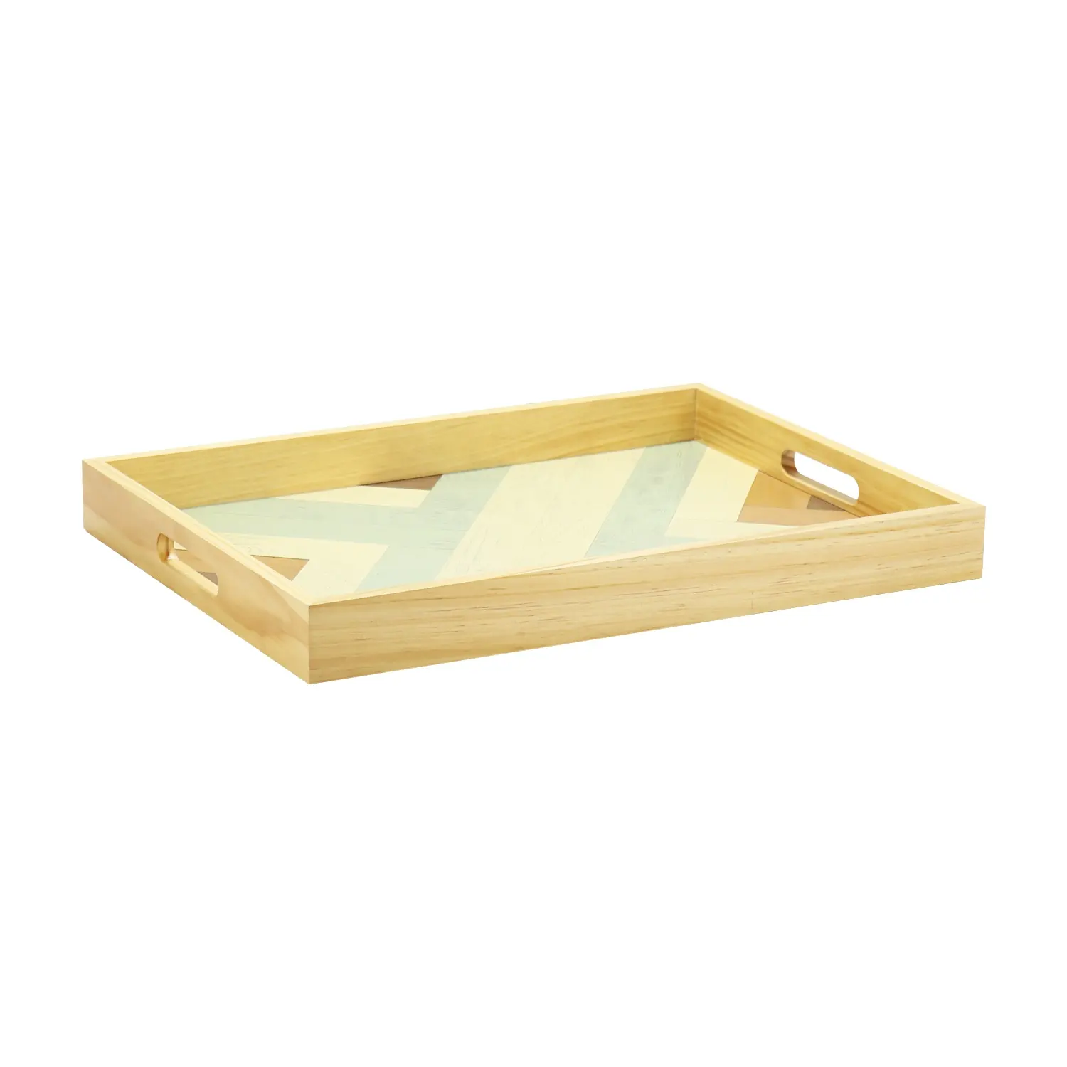 wooden trays provide large for tea and coffee wooden Serving Trays with Metal Handles