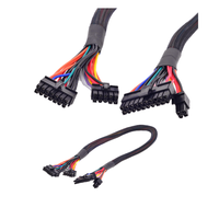 كابل محول PCI-E ثنائي 8-سن (8-سن/PCIe-2x(6+2-سن)) لبطاقات الرسومات والفيديو بطول 200 مم، موصلات نحاسية مطلية بالقصدير، غلاف PVC