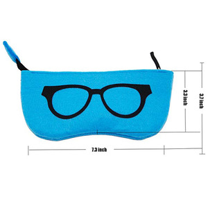 Vải In Logo Tùy Chỉnh Túi Kính Mát Bằng Sợi Nhỏ Có Khóa Kéo - Product Image 6