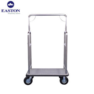 รถเข็นกระเป๋าสแตนเลสสำหรับโรงแรมแบบพิเศษมีรถเข็นสำหรับกรงนกมีล้อเข็น - Product Image 5