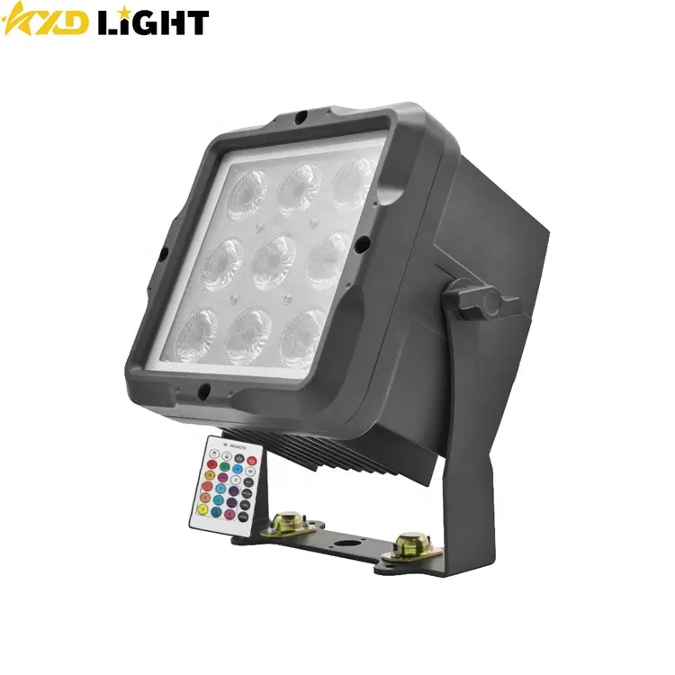 ماء 9 قطعة 18w اللاسلكية مصباح LED يعمل بالبطارية Uplights الطابق الجدار مصباح IP65 الأشعة فوق البنفسجية الأشعة فوق البنفسجية في الهواء الطلق غسل مصباح موازي المستوى