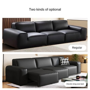 Ensemble de <span class=keywords><strong>canapé</strong></span> sectionnel Chesterfield en <span class=keywords><strong>cuir</strong></span> véritable - Mobilier de salon moderne de luxe, design écologique et inclinable réglable - Product Image 3