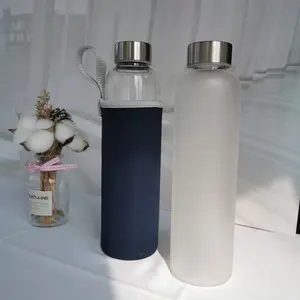 Bán buôn leakproof chai nước nhiều công suất thể thao cao Borosilicate chai nước thủy tinh