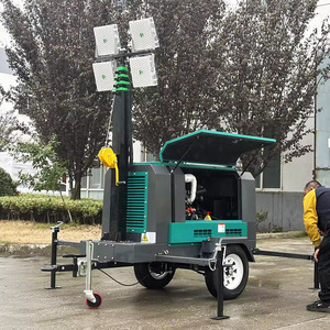 Generador EPA Tier 4 Tipo Remolque de 6m de Altura, 7kw, 8kw, 9kw, 10kw, Torre de Iluminación LED con Motor Perkins del Reino Unido - Product Image 4