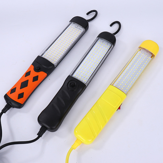 Portable LED Work Multi-function Power by AC Light Handheld Cable Workshop Inspection Repair Light