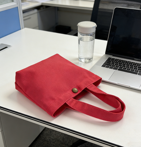 Bolsa de almuerzo portátil de lona de color sólido, bolso pequeño y sencillo, bolso de almacenamiento reutilizable, bolsa de compras - Product Image 2