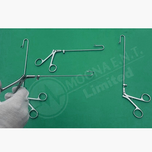Pinces à griffes d'alligator réutilisables, longueur 20 cm, en acier inoxydable, mâchoires orientées à 180 degrés vers l'arrière - Product Image 3