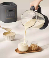Machine à lait de soja et mixeur en acier inoxydable pour la maison, 1,2 L, moteur puissant en cuivre pur à grande vitesse, chauffage intelligent pour la cuisson de soupes chaudes
