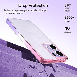Soonleader Gradient Hybrid Clear Frosted Translucent TPU Hard PC Matte Back Cover Phone Case pour OPPO Reno 13/13 Pro Model - Product Image 4
