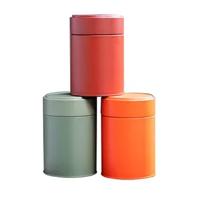 High Quality Ready Stock Airtight Portable Small Round 50g Tea Tin Can