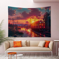 Tapisserie murale tricotée lavable et écologique sur mesure pour chambre à coucher, hôtel ou boutique