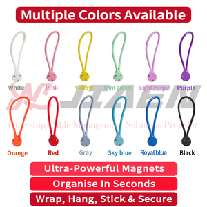JIAEN Fascette Magnetiche in Silicone Riutilizzabili e Sganciabili da 18cm, 19cm, 11cm, Organizzatore Smart per Casa, Ufficio e Cucina - Product Image 4