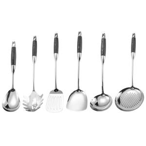 Juego de utensilios de cocina Jieyang de acero inoxidable 304, 12 piezas, kit de espátulas y cucharas de madera de ébano, antideslizante, resistente al calor, fácil de limpiar - Product Image 2
