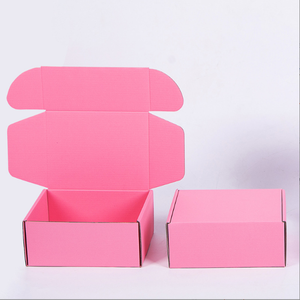 Scatola di Spedizione in <span class=keywords><strong>Cartone</strong></span> Ondulato Rosa Personalizzata con Logo in Rilievo, <span class=keywords><strong>Cartone</strong></span> <span class=keywords><strong>Giallo</strong></span> per Imballaggio in Carta Ondulata per Regali Aziendali di Piccole Imprese - Product Image 2