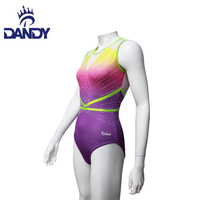 Justaucorps de gym personnalisé Dandy Factory justaucorps sans manches avec strass pour les filles prix de gros