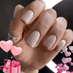 Prensa blanca <span class=keywords><strong>en</strong></span> las uñas, uñas cuadradas cortas, kit de uñas reutilizable con pestañas adhesivas para pegamento de uñas Mini lima de uñas - Product Image 2