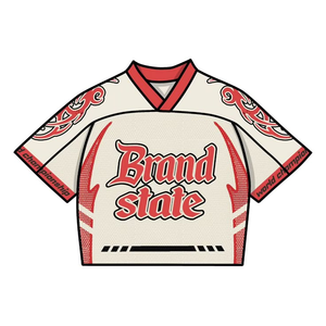 Tontons personnalisés col en V hommes Polyester chemise fabricant blanc Baseball Football surdimensionné coupe recadrée Boxy maille Jersey personnalisé - Product Image 1