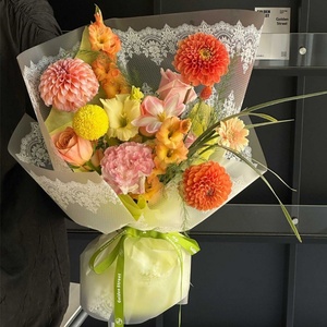 Papier Lizhiran <span class=keywords><strong>Nosa</strong></span> - Papier mat semi-transparent Giselle en dentelle, imperméable, pour emballage de fleurs et bouquets - Product Image 4