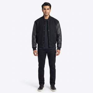 Best Selling Embroidered 100% Cotton Winter Men College Letterman Varsity <b>Jacket</b> Front Custom OEM Bulk Sale - Product Image 1