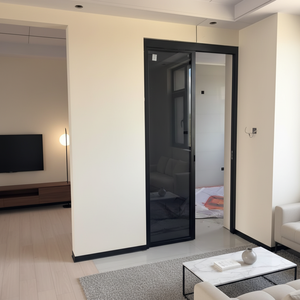 Puerta <span class=keywords><strong>PT</strong></span> de Alta Calidad, Duradera, con Doble Vidrio Templado, Antirrayaduras, Impermeable, con Marco de Aleación de Aluminio para Cocina, Baño u Oficina, Puerta PD - Product Image 1