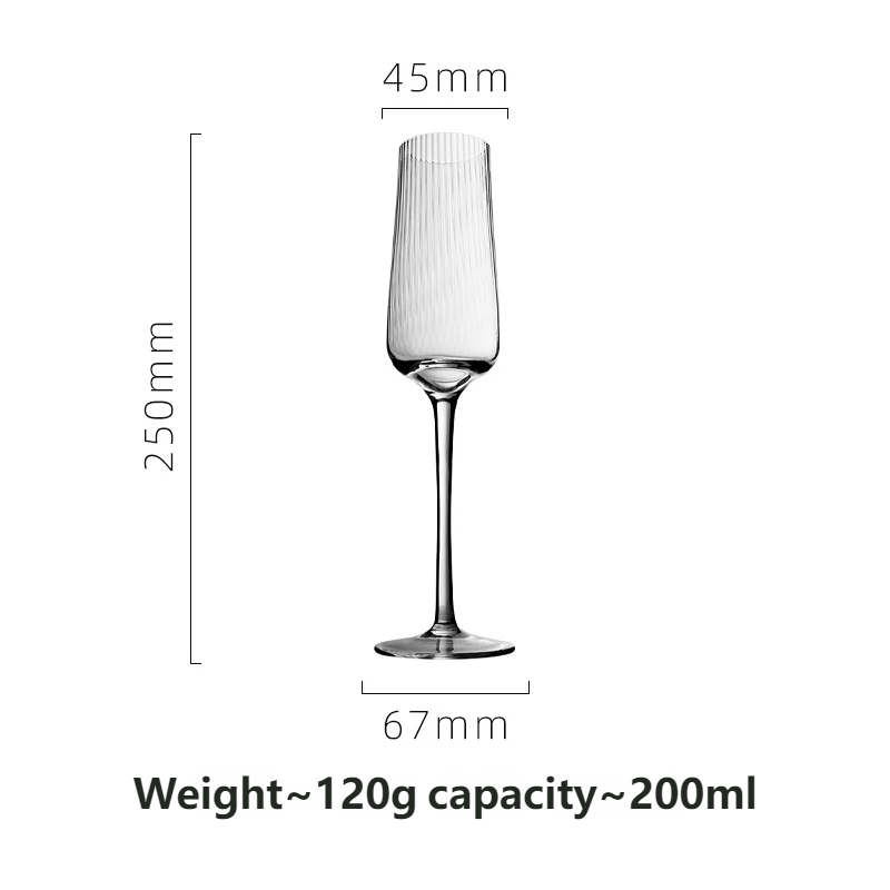 Ww vertical champagne glass