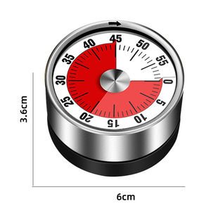 Temporizador Mecánico de Cocina WMT66 de Acero Inoxidable, Redondo, Magnético y Giratorio, Venta al Por Mayor - Product Image 6