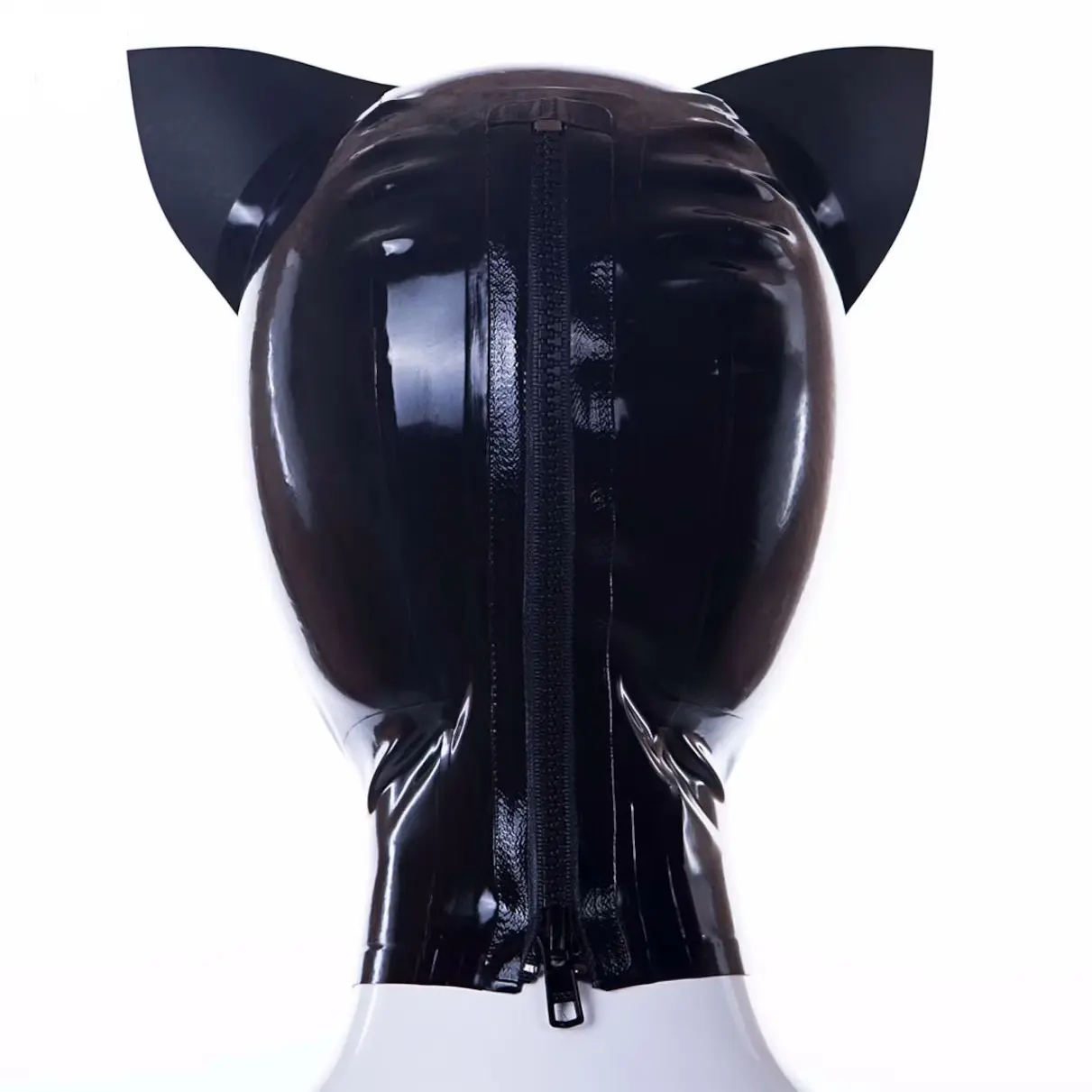 Latex Rubber Kostuum Gummmi Zwart Catsuit Rug Kruis Rits 3-weg Ritsen Zonder Hand & Voet Unisex Op Maat Gemaakt