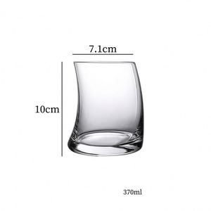 Verre à Mojito Créatif Personnalisé en Gros, Sans Plomb, Rayé, en Forme de Croissant, pour la Maison - Product Image 2