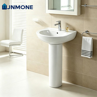 Lavabo colonne autoportant moderne en céramique pour salle de bain, fabricant de sanitaires, vente en gros