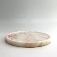 Stonekocc plateau en marbre naturel rond moderne luxe modèle chambre salon affichage caissier avant Dessert assiette de fruits
