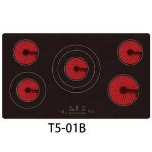 Table de cuisson électrique infrarouge 220V avec plaque vitrocéramique 5 zones de cuisson 8600W - Product Image 3