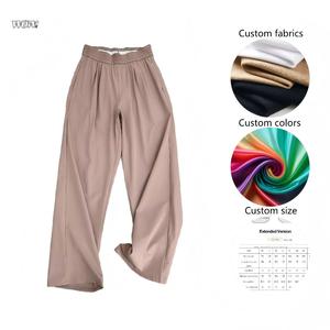 ABLOIDE <span class=keywords><strong>Pantaloni</strong></span> <span class=keywords><strong>da</strong></span> <span class=keywords><strong>donna</strong></span> a gamba larga in raso con fiocco in pizzo, ad asciugatura rapida, traspiranti, a vita alta, vestibilità regolare, tinta unita, casual - Product Image 1