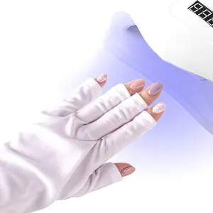 Anti UV Gel Shield Glove UV Fingerless Manicure LED Lamp Nails Dryer Radiation Hand Protection Gloves For Gel Nails