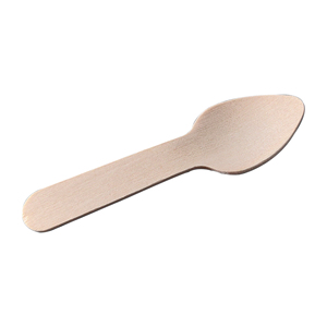 ملعقة صغيرة قابلة للتحلل الحيوي من خشب البتولا 75 مم، أدوات مائدة صديقة للبيئة للاستخدام مرة واحدة لتقديم الزبادي والآيس كريم، أدوات مائدة بسيطة قابلة للتخصيص - Product Image 2