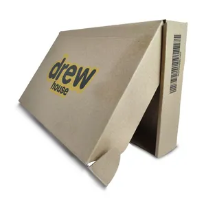 Custom Brand Logo Low MOQ Foldable Packaging Paper Shipping Boxes For Clothing Men's T-shirt Pants