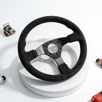 Volant de direction en Alcantara Premium 320 mm, design concave, poignée en daim, 6 trous en aluminium pour Sim Racing et modification de voiture
