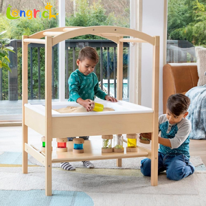 Sistema de mesa sensorial con tapa para niños-Mesa de arena y agua con papelera grande, pizarra y <span class=keywords><strong>centro</strong></span> de actividades para niños pequeños - Product Image 1