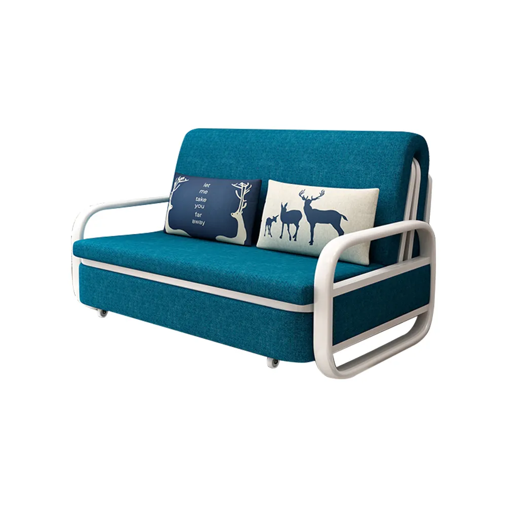 Ucuz köşe Modern mavi kumaş depolama uyuyan cabrio katlanır kanepe Cum yatak yatak odası mobilyası oturma odası kanepeleri ev için