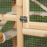 Großer Moderner Umweltfreundlicher Langlebiger Holz-Hamsterkäfig Kleintier-Käfig Mehrstöckige Plattform-Rampe Meerschweinchen-Chinchilla-Käfig mit Abschließbarer Tür