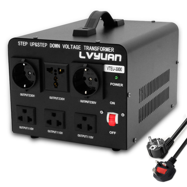 LVYUAN High Quality Voltage Transformers Electric Step Down Transformer 220V - 110V 3000W Transformer
