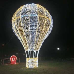 Led <b>Lighted</b> Hot Air Balloon <b>Christmas</b> Decoration For Outdoor Shopping Mall Ip65 220v String Style Customizable Color Easy - Product Image 1