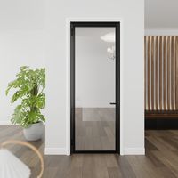 Puerta de entrada frontal de acero a prueba de viento con ventanas Crittall oscilantes individuales con arco para casa para entrada de casa