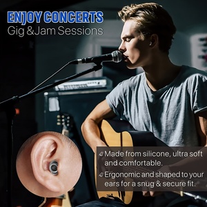 Bouchons <span class=keywords><strong>d</strong></span>'oreilles haute fidélité avec étui métallique, technologie de filtration avancée 24 dB, réutilisables, pour musiciens, pour concerts - Product Image 5