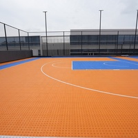 Revêtement de sol TPE pour terrain de basket-ball professionnel 3*3 certifié FIBA, dalles de terrain emboîtables/sol flottant pour terrain de sport