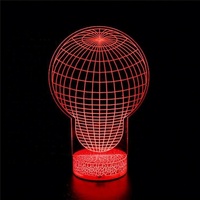 3d acrylique led enfants veilleuse comme présent modèle de fissures