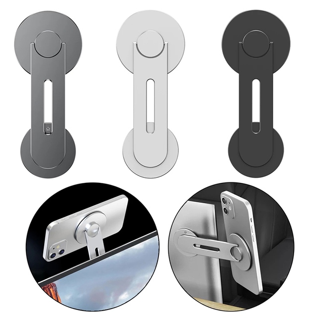 Side Mount Clip on Laptop Computer Monitor Magnetic Stand Aluminum Alloy Magnetic Cell Phone Car Holder for Tesla Model 3/Y